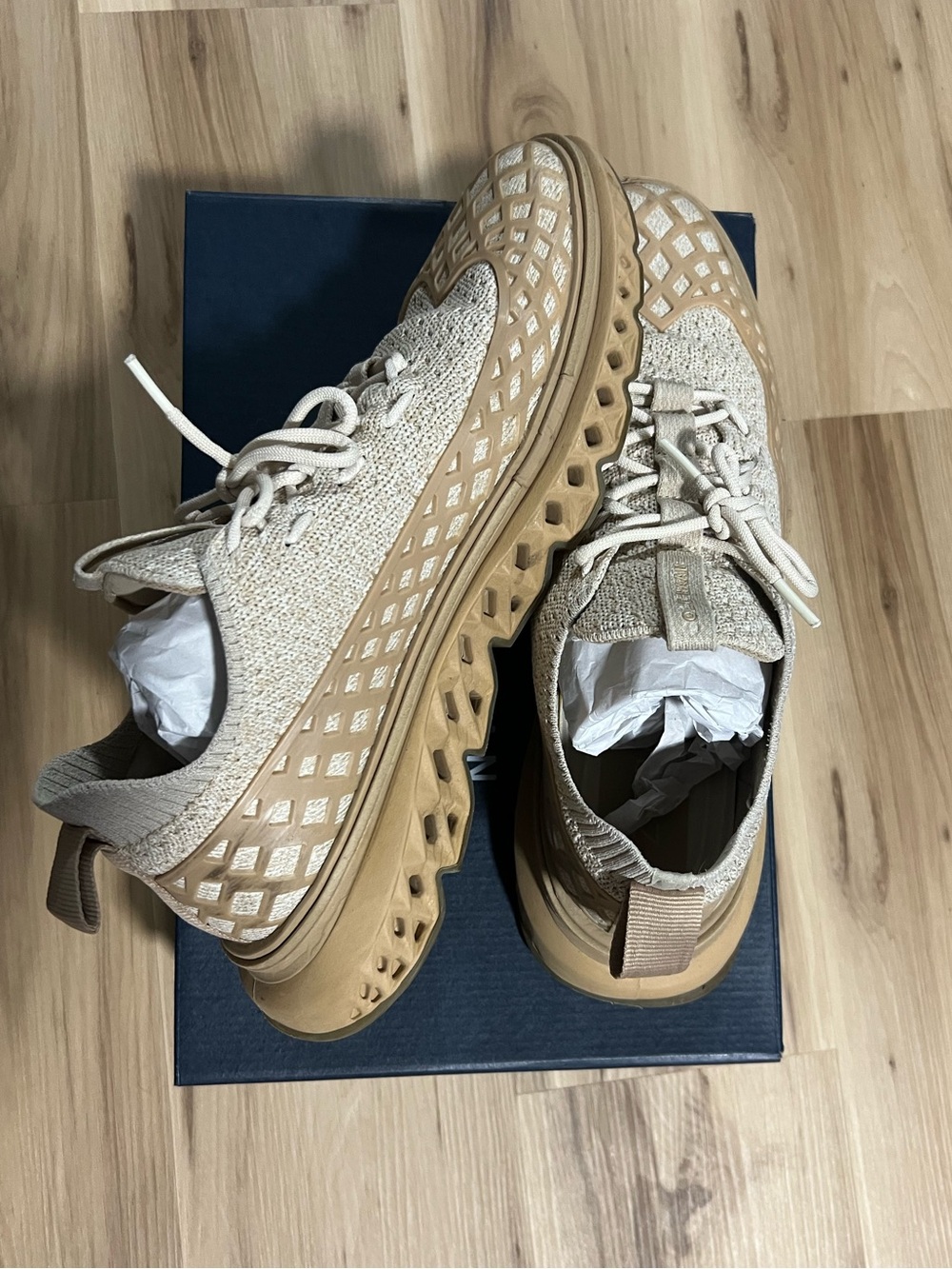 Cole Haan 5.ZEROGRAND WRK Sneaker Stitchlite in Beige (Egret / Sesame) Men’s 11 - Picture 5 of 9